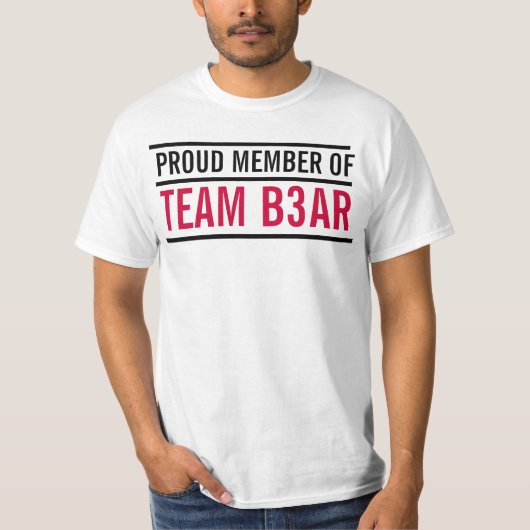 TEAMB3AR SHIRT WAARDE LID (Voorkant)