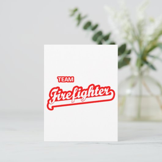 Teambrandbestrijder Briefkaart (Staand voorkant)