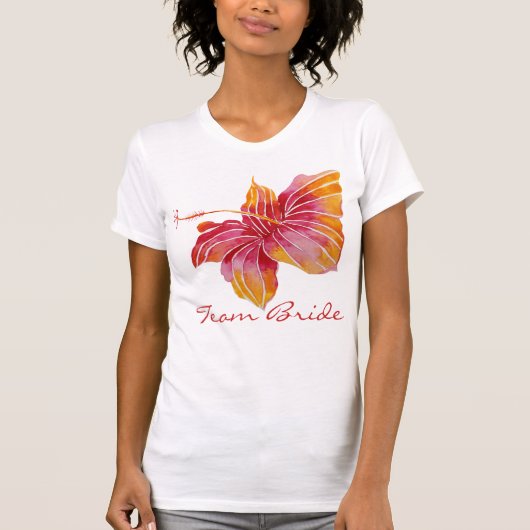 teambruid | Hawaiian Hibiscus Flower T-shirt (Voorkant)
