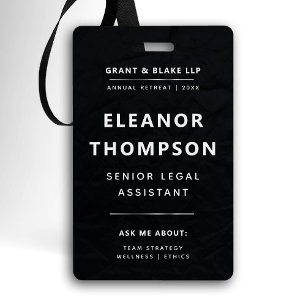 Teambuilding Zwart Modern Elegant QR Business Badge