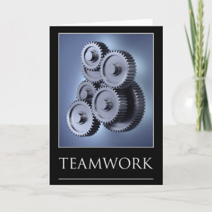 Teamconcept met tandwielen kaart
