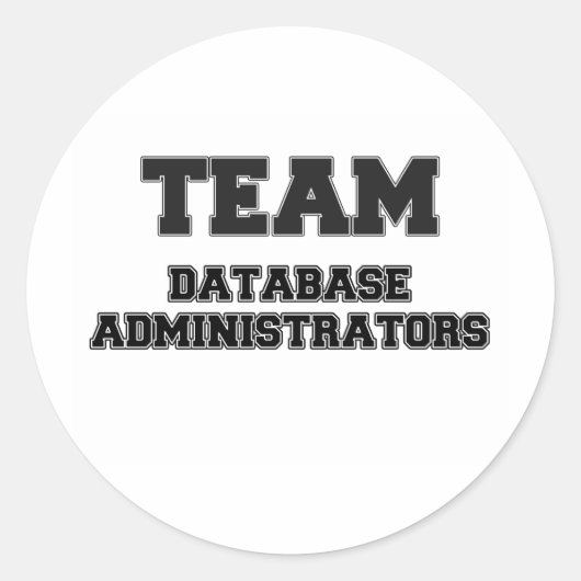 Teamdatabasebeheerders Ronde Sticker (Voorkant)