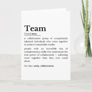 Teamdefinitie – De kracht van samenwerking Kaart