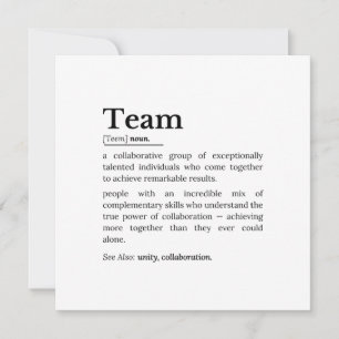 Teamdefinitie – De kracht van samenwerking Kaart