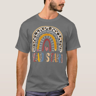 Teamhoofd Begin plein terug naar school regenboog T-shirt