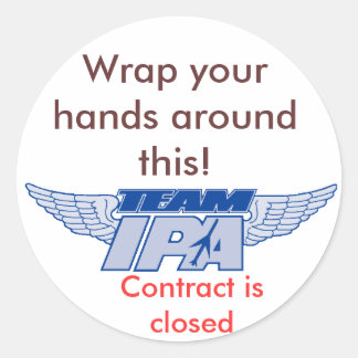 teamipa, wikkel je handen rond dit!, Contract... Ronde Sticker