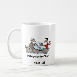 Teamleider Cartoon Man Koffiemok