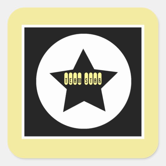 Teamleider Star Funky Sticker (Voorkant)