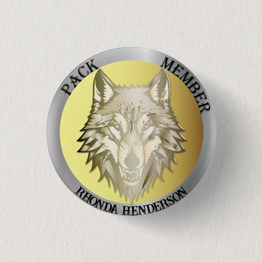 Teamlidprijs, "Pack Member" Ronde Button 3,2 Cm (Voorkant)