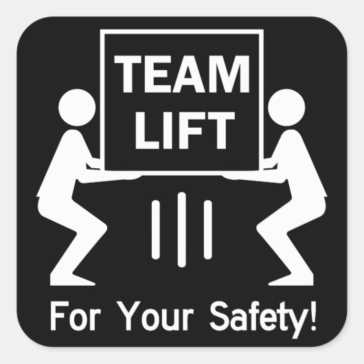 Teamlift Vierkante Sticker (Voorkant)