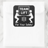 Teamlift Vierkante Sticker (Tas)