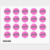 TeamMam Black Logo Ronde Sticker (Vel)
