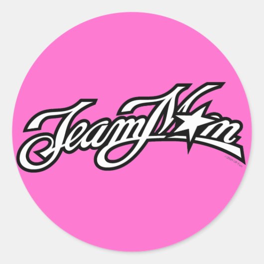 TeamMam Black Logo Ronde Sticker (Voorkant)