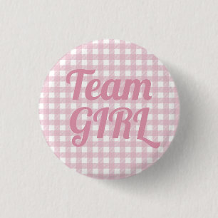 Teammeisje Roze Genderkwesties onthullen partijdig Ronde Button 3,2 Cm