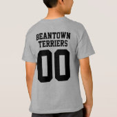 Teamnaam en Jersey Number Front Back T-Shirt (Achterkant)