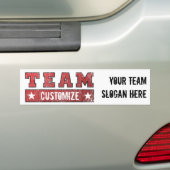  teamnaam en slogan - Gepersonaliseerd Bumpersticker (Op auto)