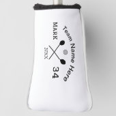 Teamnaam hier voeg naam toe nummer bal paddle golf golfheadcover (Draai 90)