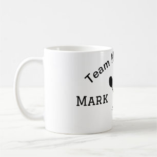 Teamnaam hier voeg naam toe nummer bal paddle golf koffiemok