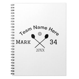 Teamnaam hier voeg naam toe nummer bal paddle golf notitieboek