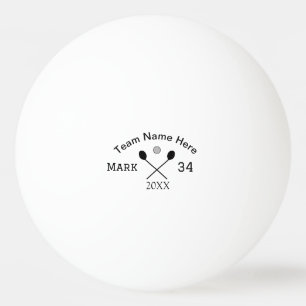 Teamnaam hier voeg naam toe nummer bal paddle golf pingpongballen