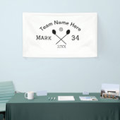 Teamnaam hier voeg naam toe nummer bal paddle golf spandoek (Beurs)