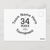 Teamnaam hier voeg naam toernooi jaar tekst toe briefkaart (Achterkant)