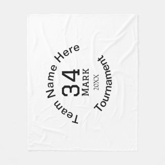 Teamnaam hier voeg naam toernooi jaar tekst toe fleece deken
