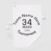 Teamnaam hier voeg naam toernooi jaar tekst toe golfhanddoek (Insitu)