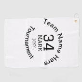 Teamnaam hier voeg naam toernooi jaar tekst toe golfhanddoek (Horizontaal)