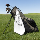 Teamnaam hier voeg naam toernooi jaar tekst toe golfhanddoek (Groen)