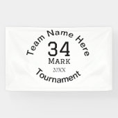 Teamnaam hier voeg naam toernooi jaar tekst toe spandoek (Horizontaal)