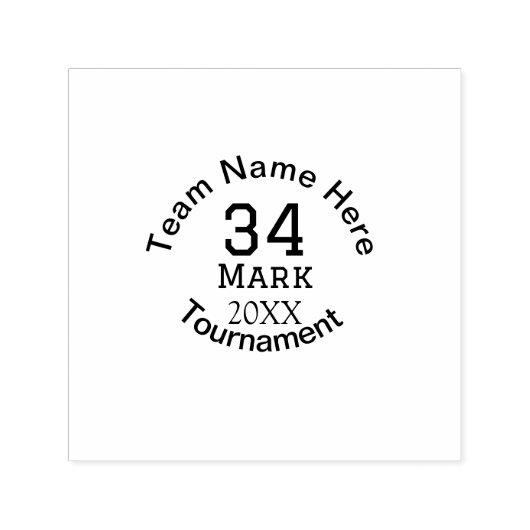 Teamnaam hier voeg naam toernooi jaar tekst toe zelfinktende stempel (Design)