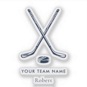 Teamnaam IJshockeyspelers Aangepast Sticker