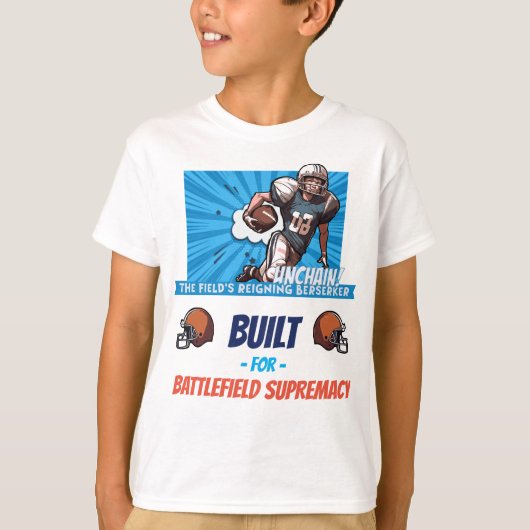 [Teamnaam]'s Gridiron Berserker #44  T-shirt (Voorkant)