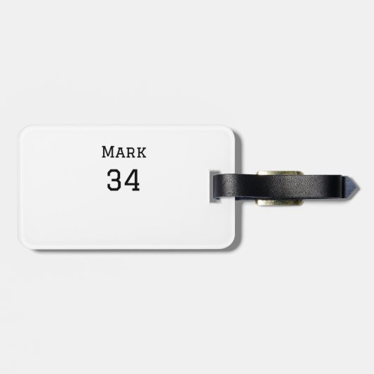 Teamnaam Speler toevoegen Naam Datum Sport mannen Bagagelabel (Achterkant horizontaal)