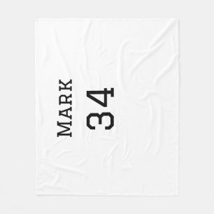 Teamnaam Speler toevoegen Naam Datum Sport mannen Fleece Deken