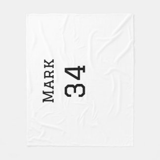 Teamnaam Speler toevoegen Naam Datum Sport mannen Fleece Deken
