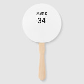 Teamnaam Speler toevoegen Naam Datum Sport mannen Handwaaier (Achterkant)