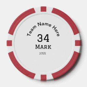 Teamnaam Speler toevoegen Naam Datum Sport mannen Poker Chips