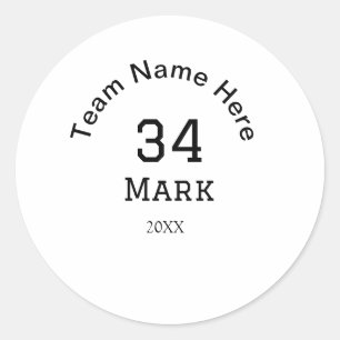 Teamnaam Speler toevoegen Naam Datum Sport mannen Ronde Sticker