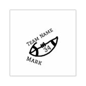 Teamnaam Speler toevoegen Naam Datum Sport mannen Rubberstempel (Afrduk)