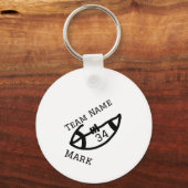 Teamnaam Speler toevoegen Naam Datum Sport mannen Sleutelhanger (Achterkant)