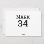 Teamnaam Speler toevoegen Naam Speler Datum Sport Feestdagenkaart (Achterkant)