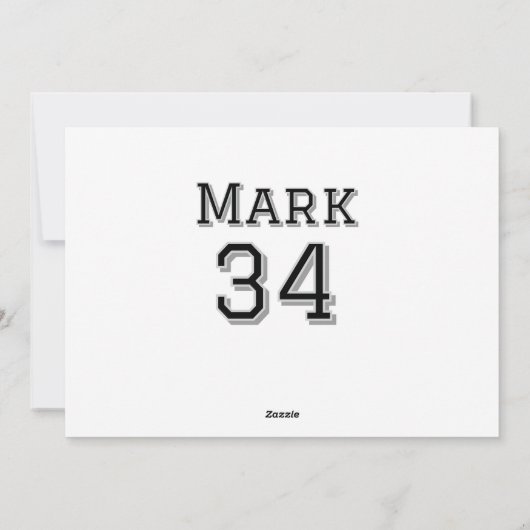 Teamnaam Speler toevoegen Naam Speler Datum Sport Feestdagenkaart (Achterkant)