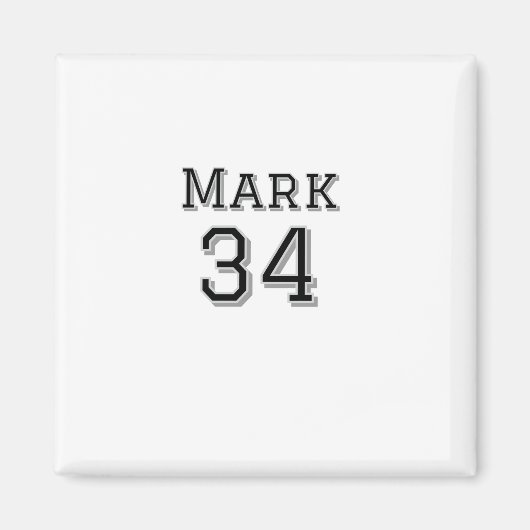 Teamnaam Speler toevoegen Naam Speler Datum Sport Magneet (Voorkant)