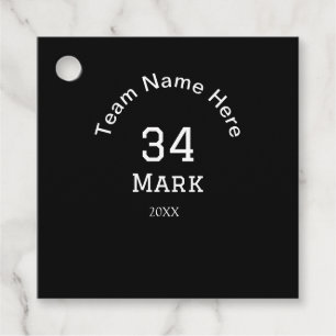 teamnaam spelernaam datum sport mannen bedankjes labels