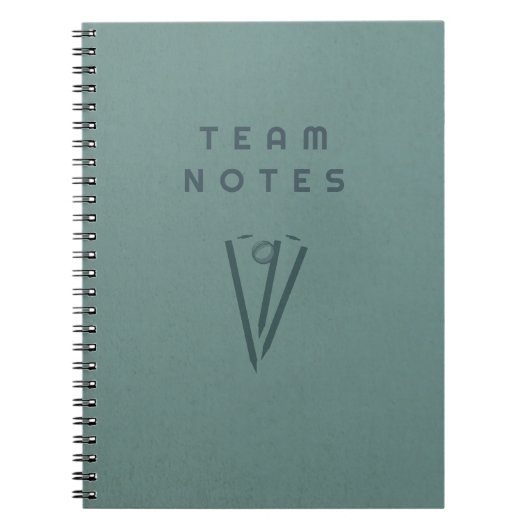 Teamnotities - voor cricketcoaches, spelers en fan notitieboek (Voorkant)