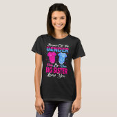 Teamroze of blauw bewaarder van de gender Big Sist T-shirt (Voorkant volledig)