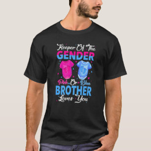 Teamroze of blauw bewaarder van de geslachtsbroede t-shirt