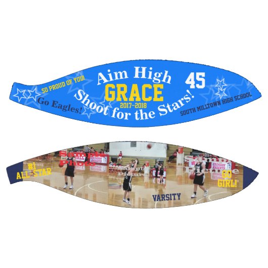 Teamspeler UPLOAD drie Basketbalfoto's Mini Basketbal (Panelen)